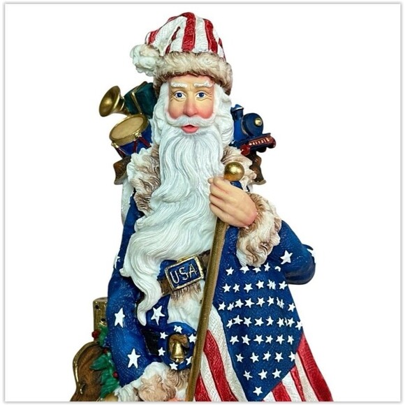 Lenox 2002 Pencil Santa Star Spangled Santa Patriotic Uncle Sam American Flag - Picture 4 of 14